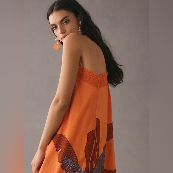 Maeve One-Shoulder Embroidered Maxi Dress - Picture 4 of 4